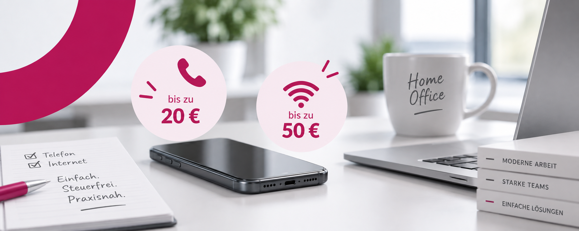 Mehr über den Artikel erfahren Telefonpauschale und Internetpauschale für Mitarbeiter: einfach, steuerfrei und praxisnah